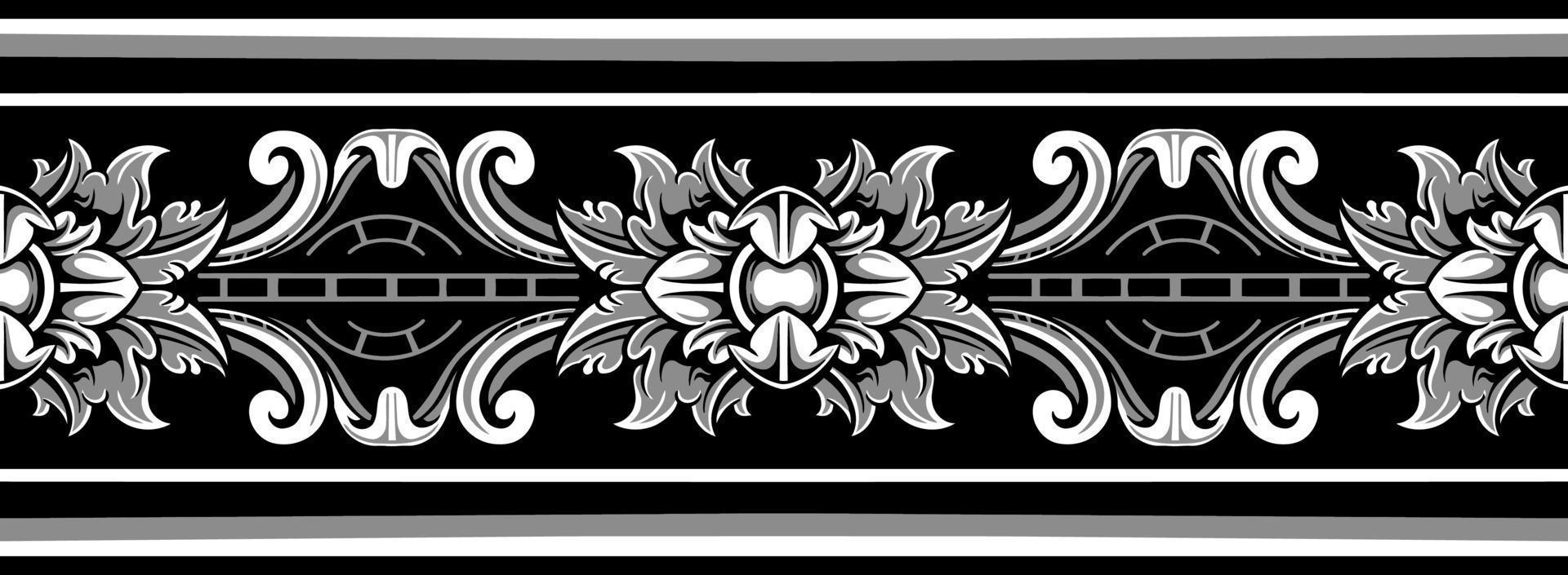 Line art of beautiful carved decorative ornament vector