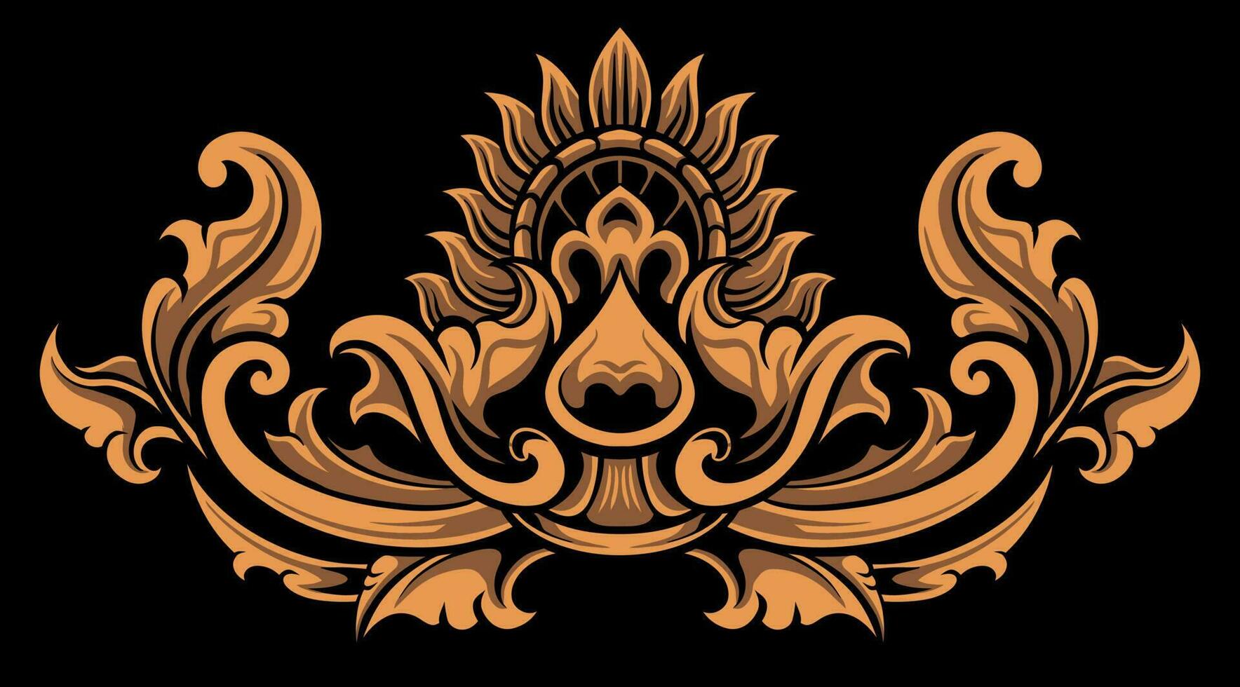 Beautiful carved decorative ornaments Vector design for elements editable colors