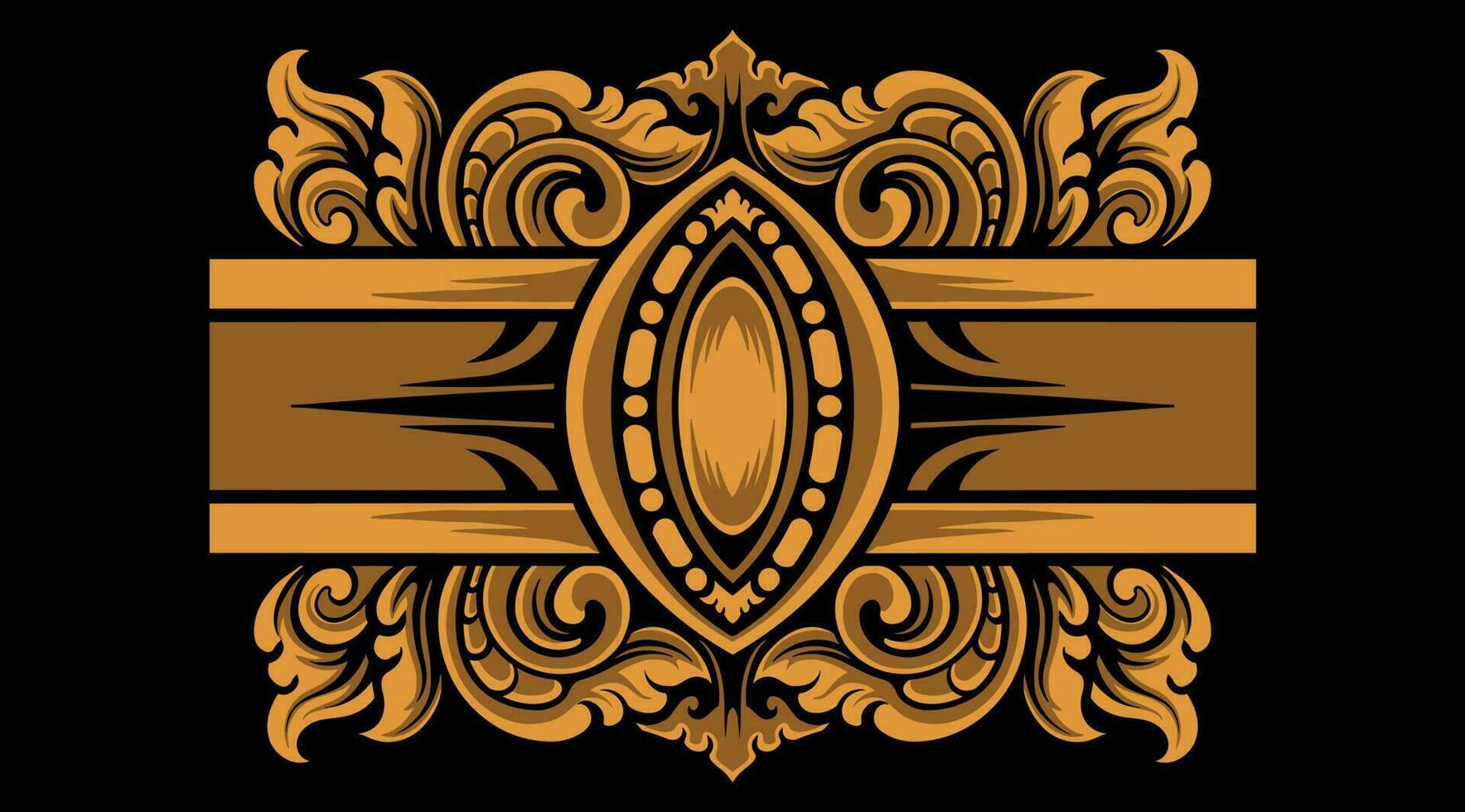 Beautiful carved decorative ornaments Vector design for elements editable colors