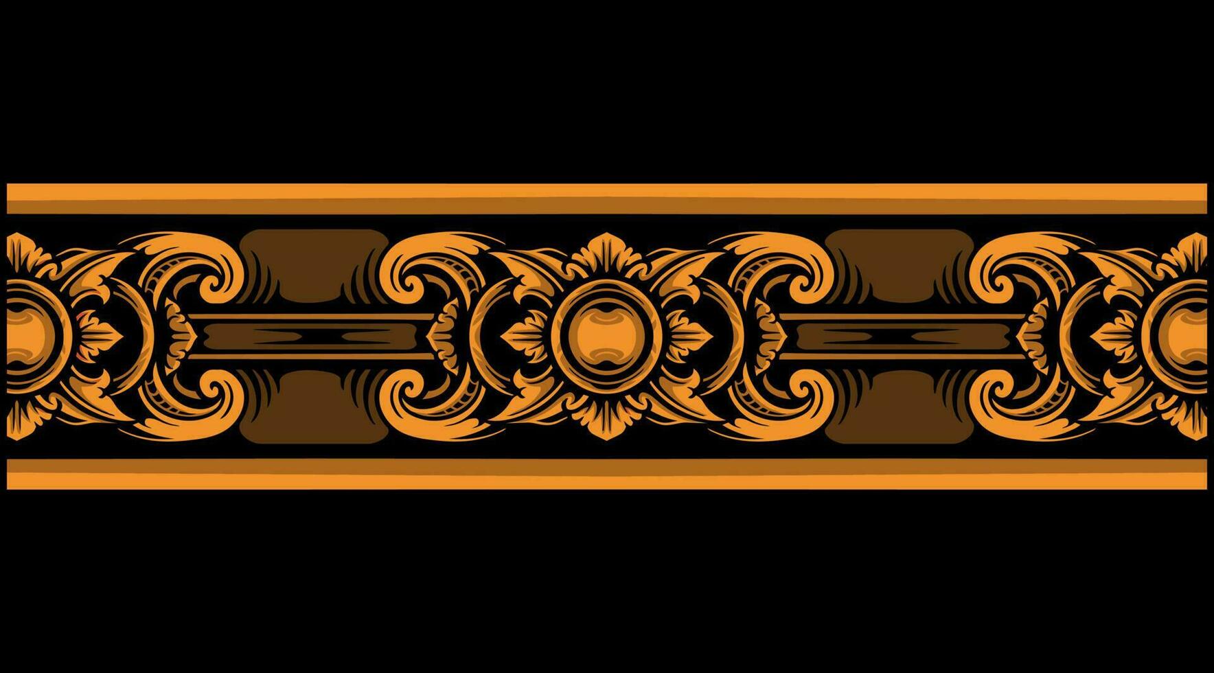 Beautiful carved decorative ornaments Vector design for elements editable colors