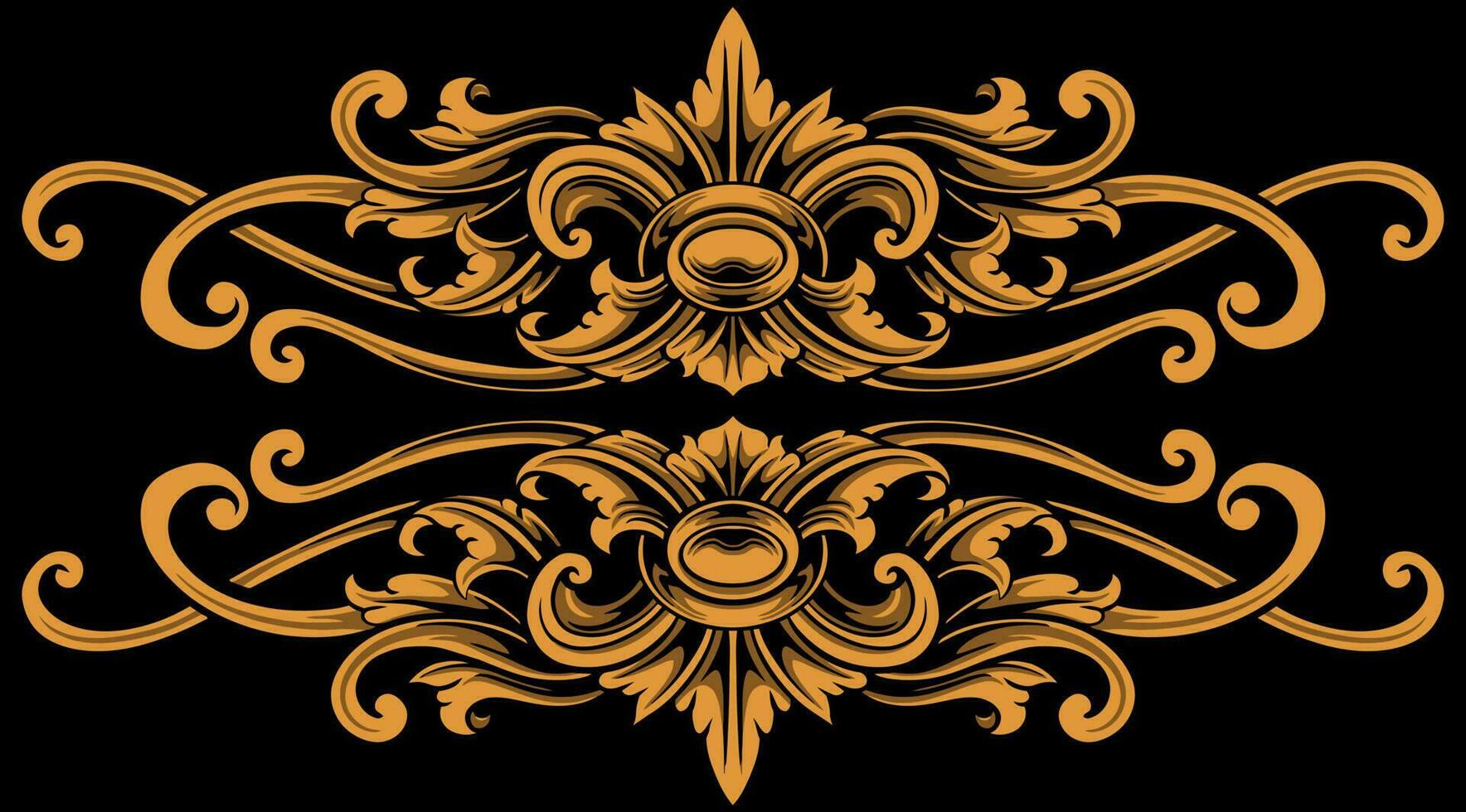 Beautiful carved decorative ornaments Vector design for elements editable colors