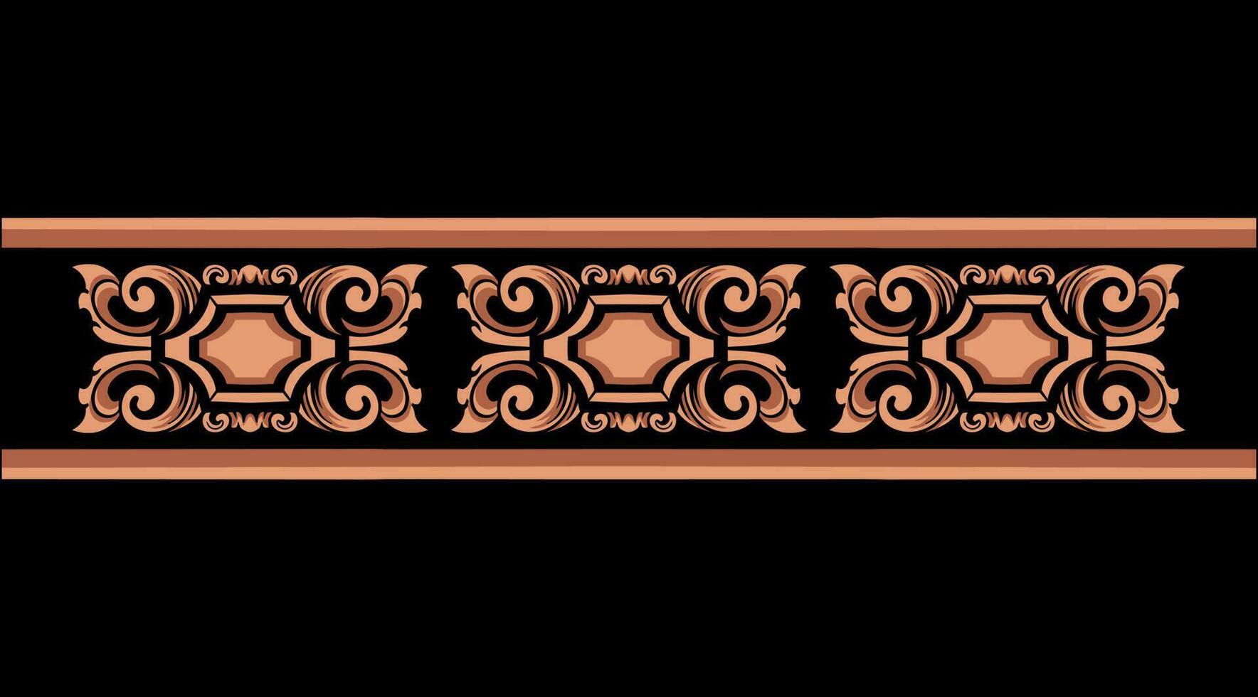 Beautiful carved decorative ornaments Vector design for elements editable colors