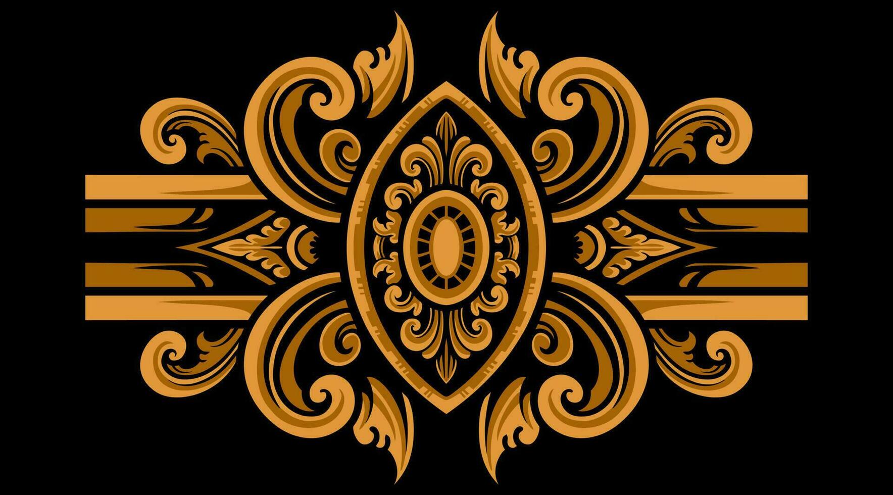 Beautiful carved decorative ornaments Vector design for elements editable colors