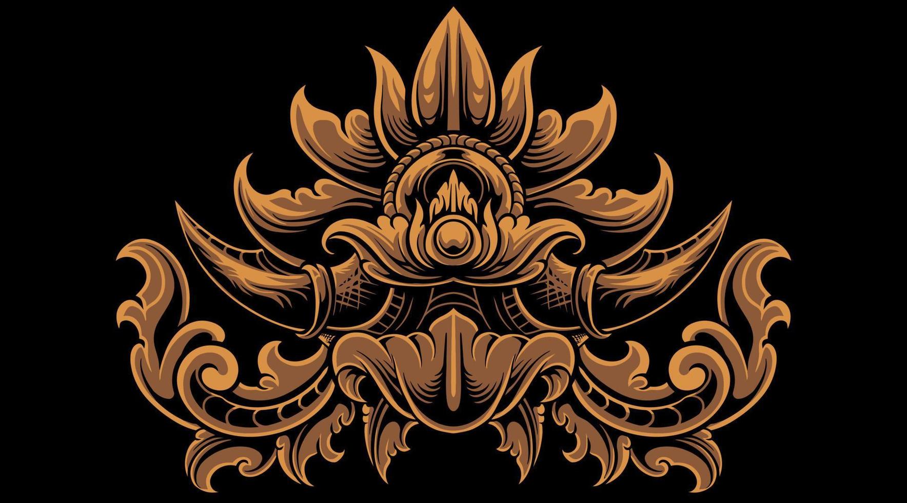 Beautiful carved decorative ornaments Vector design for elements editable colors
