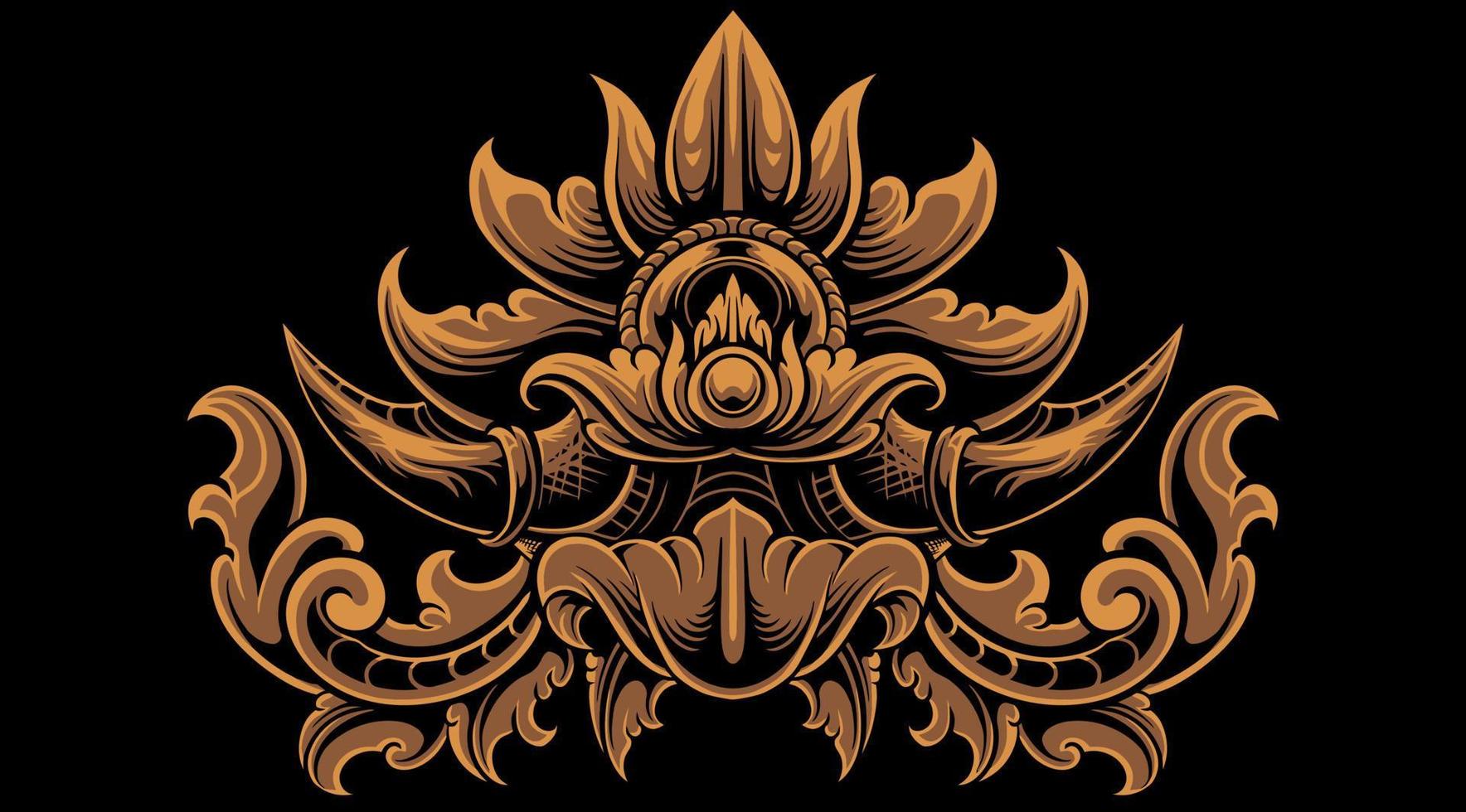 Beautiful carved decorative ornaments Vector design for elements editable colors