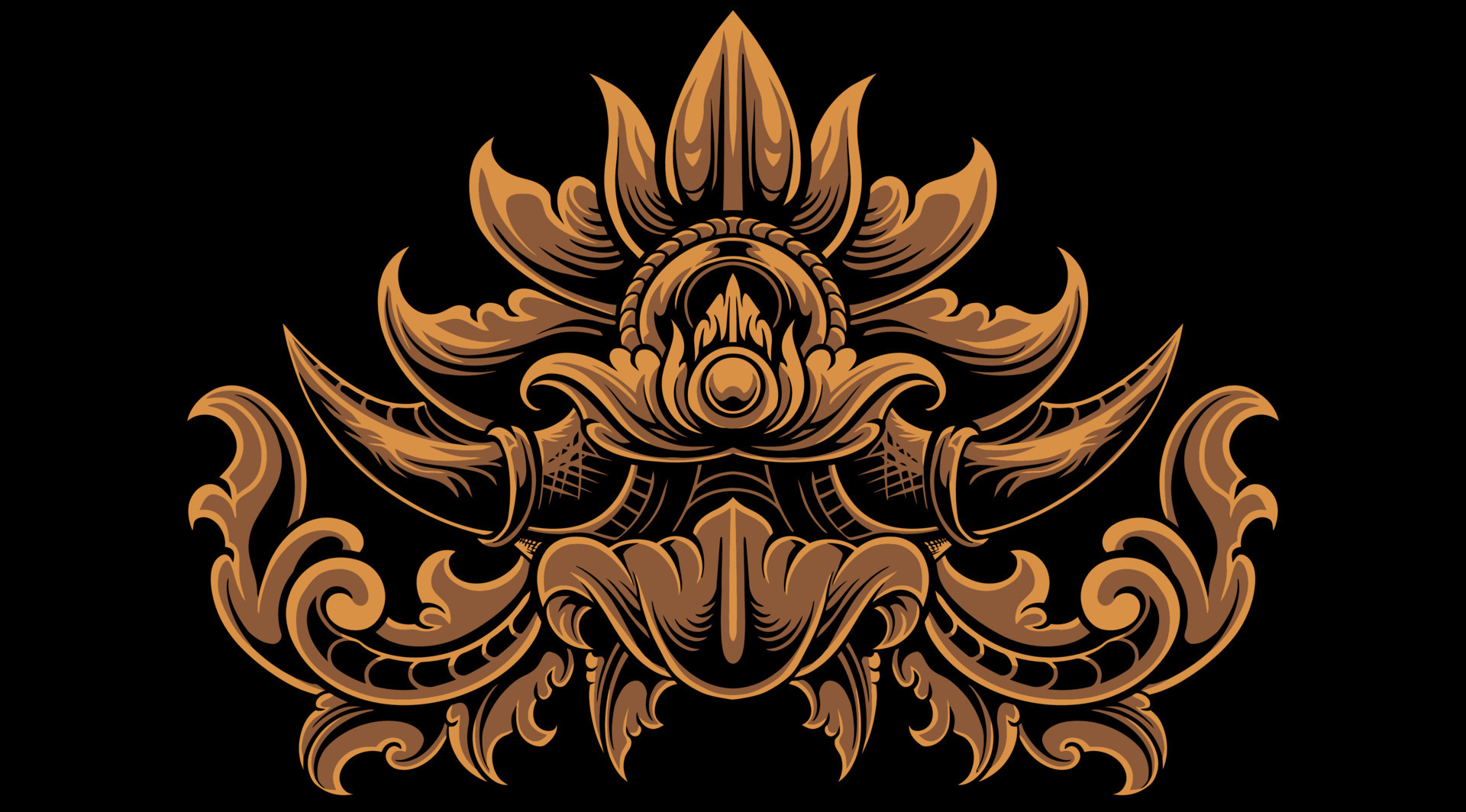 Beautiful carved decorative ornaments Vector design for elements