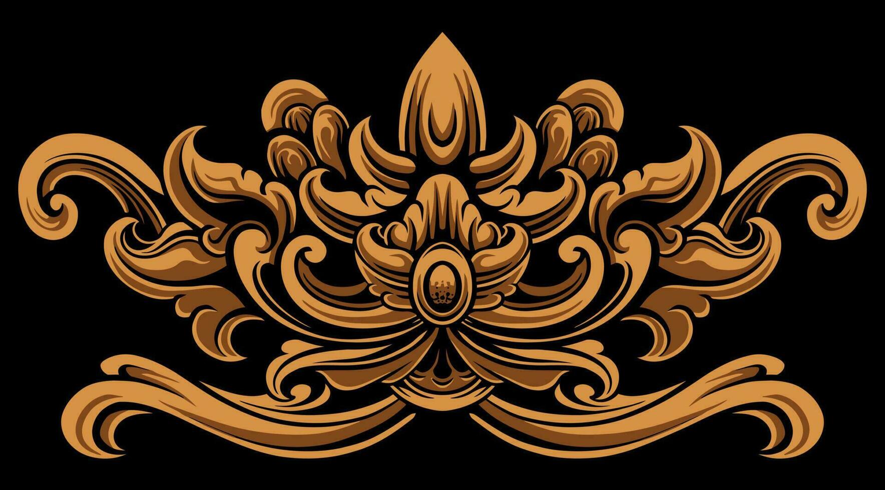 Beautiful carved decorative ornaments Vector design for elements editable colors