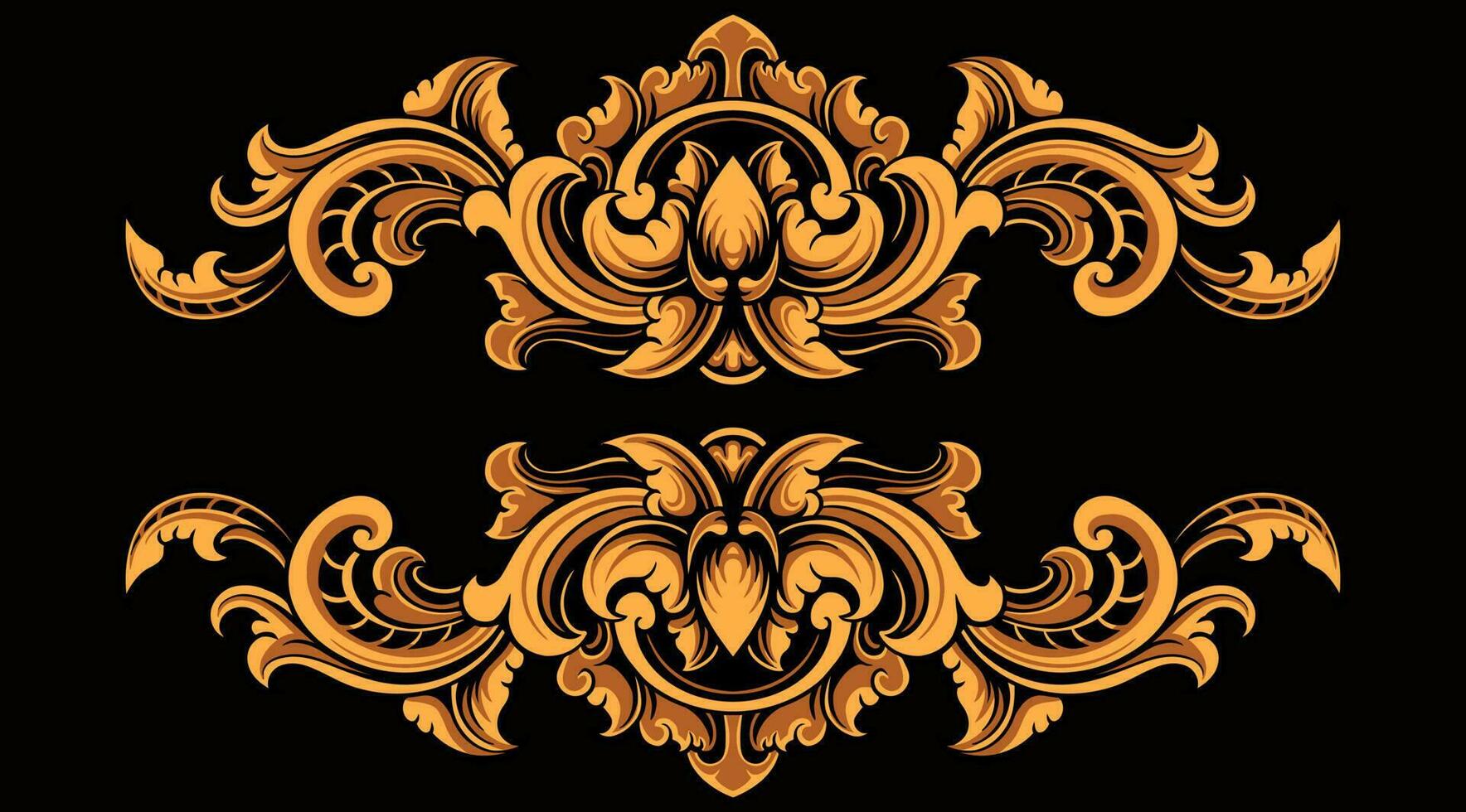 Beautiful carved decorative ornaments Vector design for elements editable colors