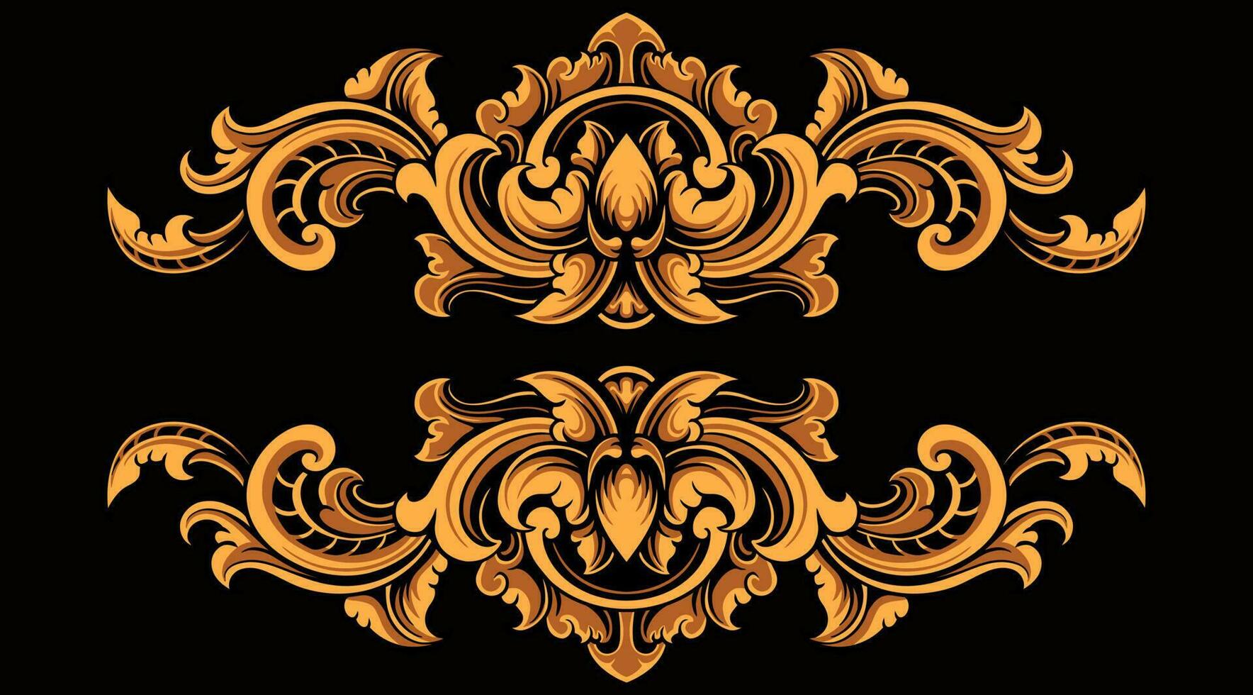 Beautiful carved decorative ornaments Vector design for elements editable colors