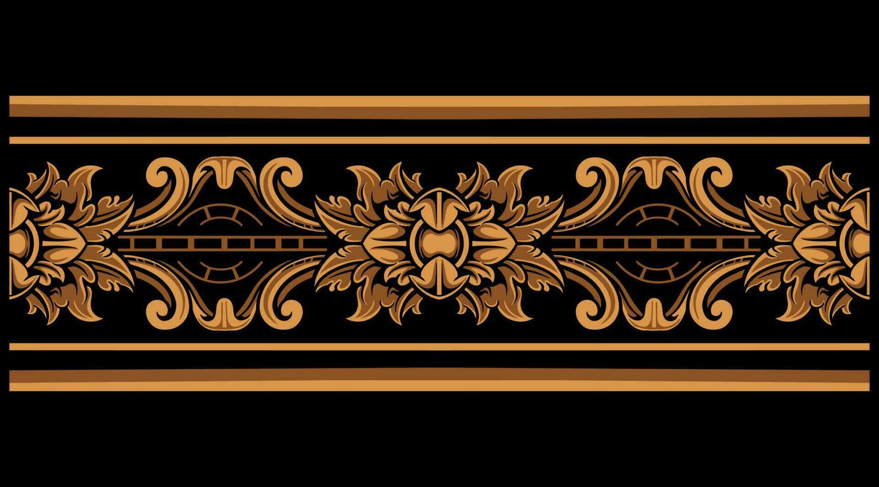 Beautiful carved decorative ornaments Vector design for elements editable colors
