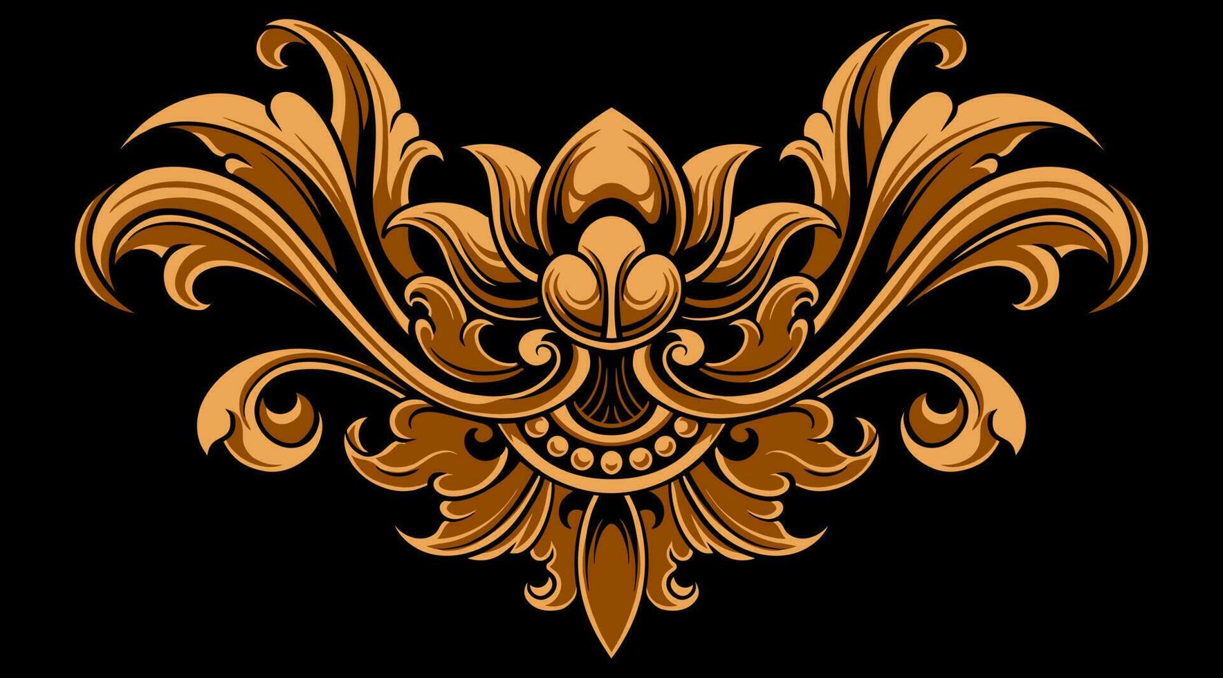 Beautiful carved decorative ornaments Vector design for elements editable colors