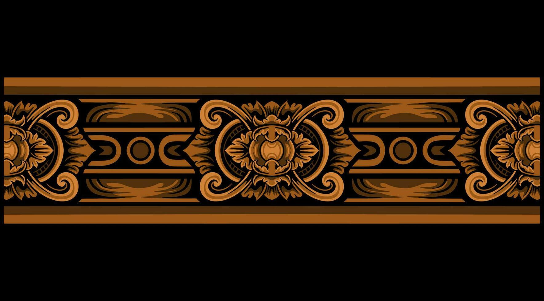 Beautiful carved decorative ornaments Vector design for elements editable colors