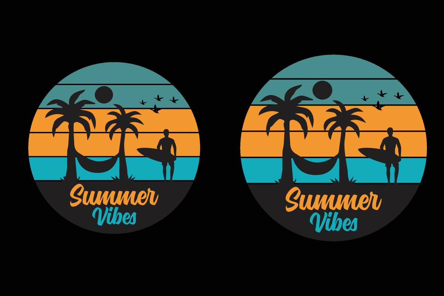 diseño de camiseta de verano vector