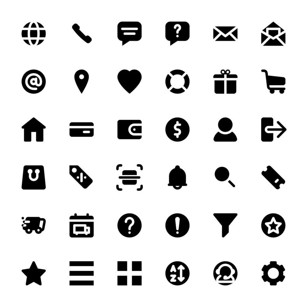 set of ecommerce icons for online shop vector