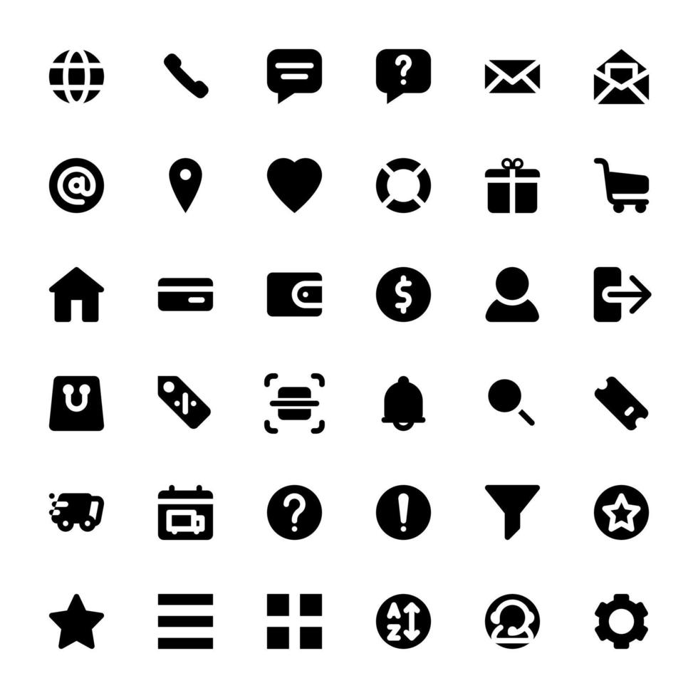 set of ecommerce icons for online shop vector