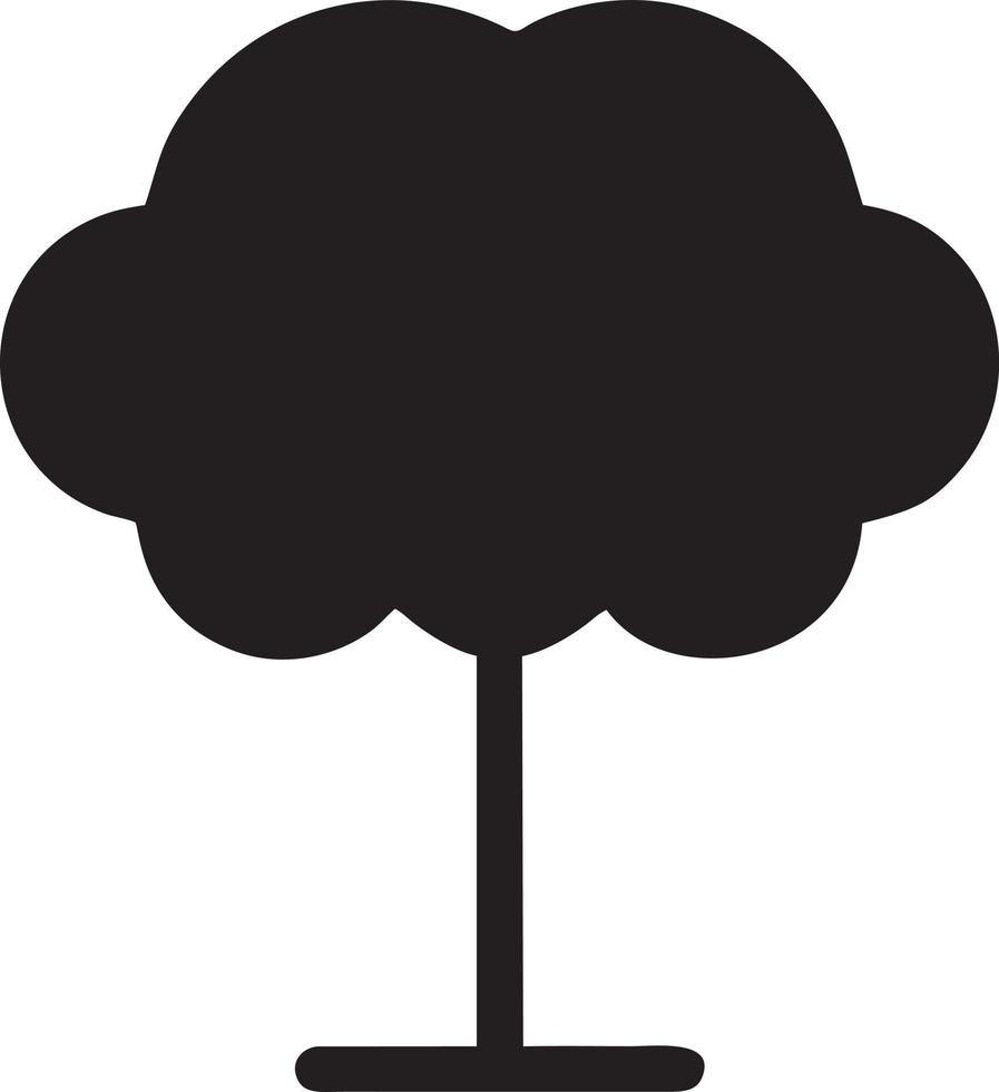 árbol icono símbolo imagen vector, ilustración de el árbol botánica en negro imagen vector