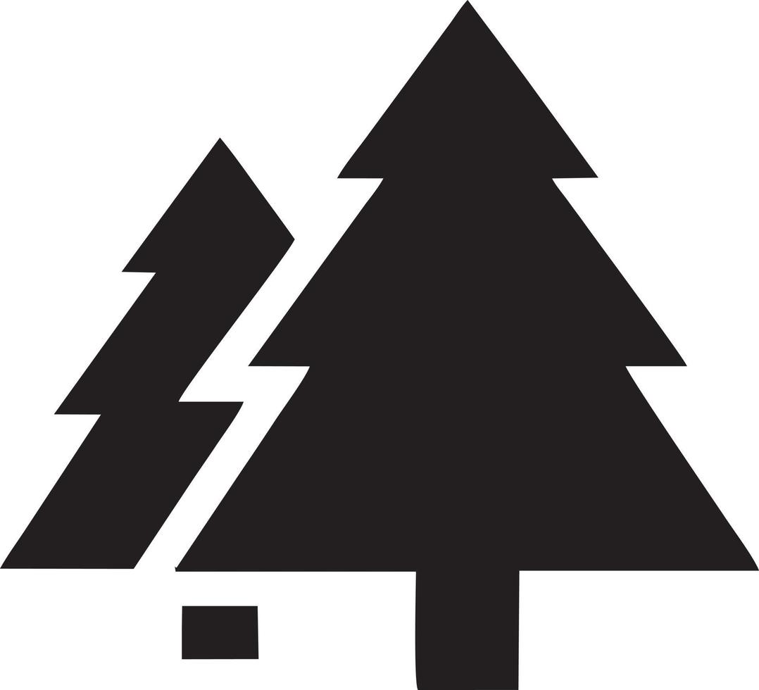 tree icon symbol image vector, illustration of the tree botany in black image vector