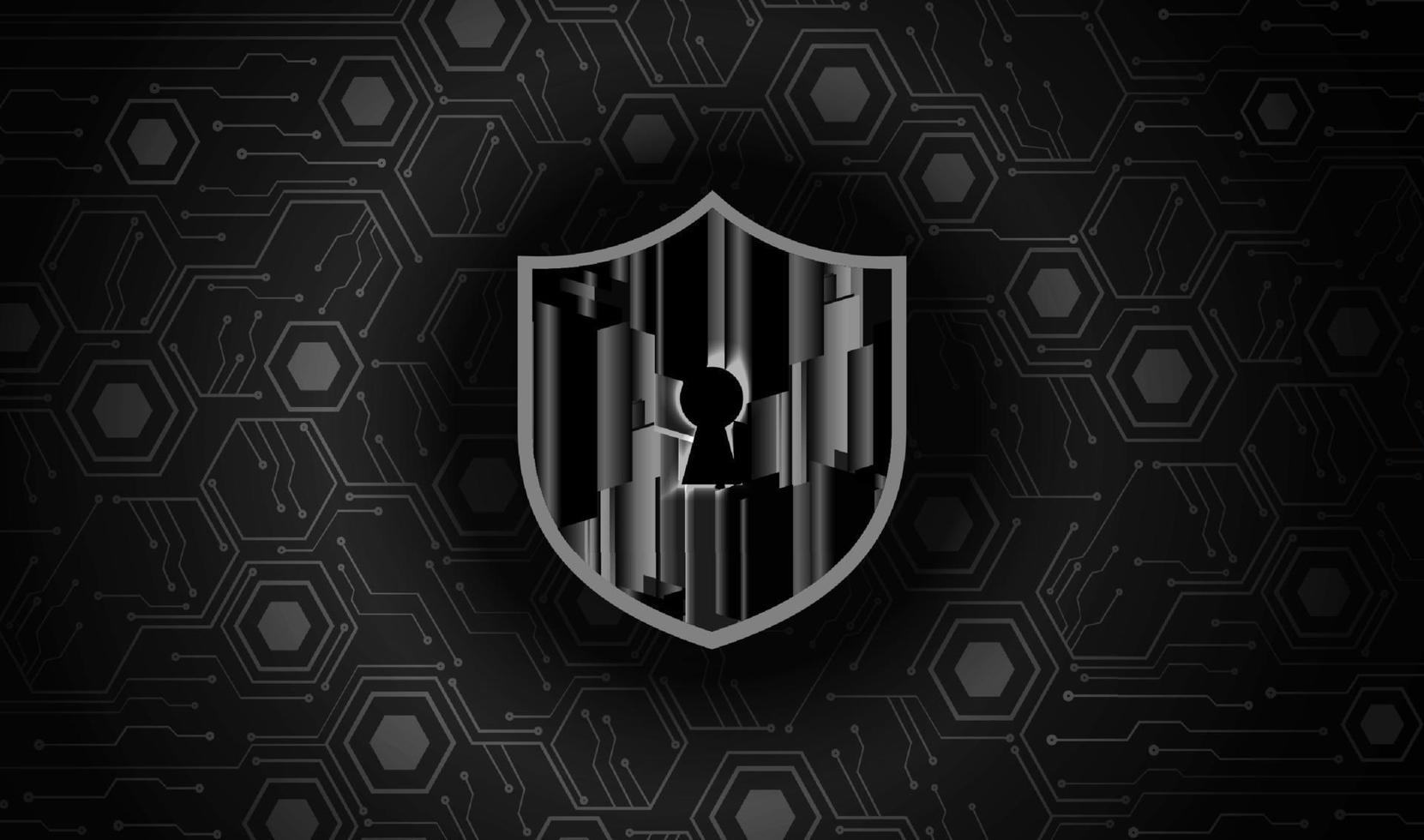 Modern Cybersecurity Technology Background with padlock vector