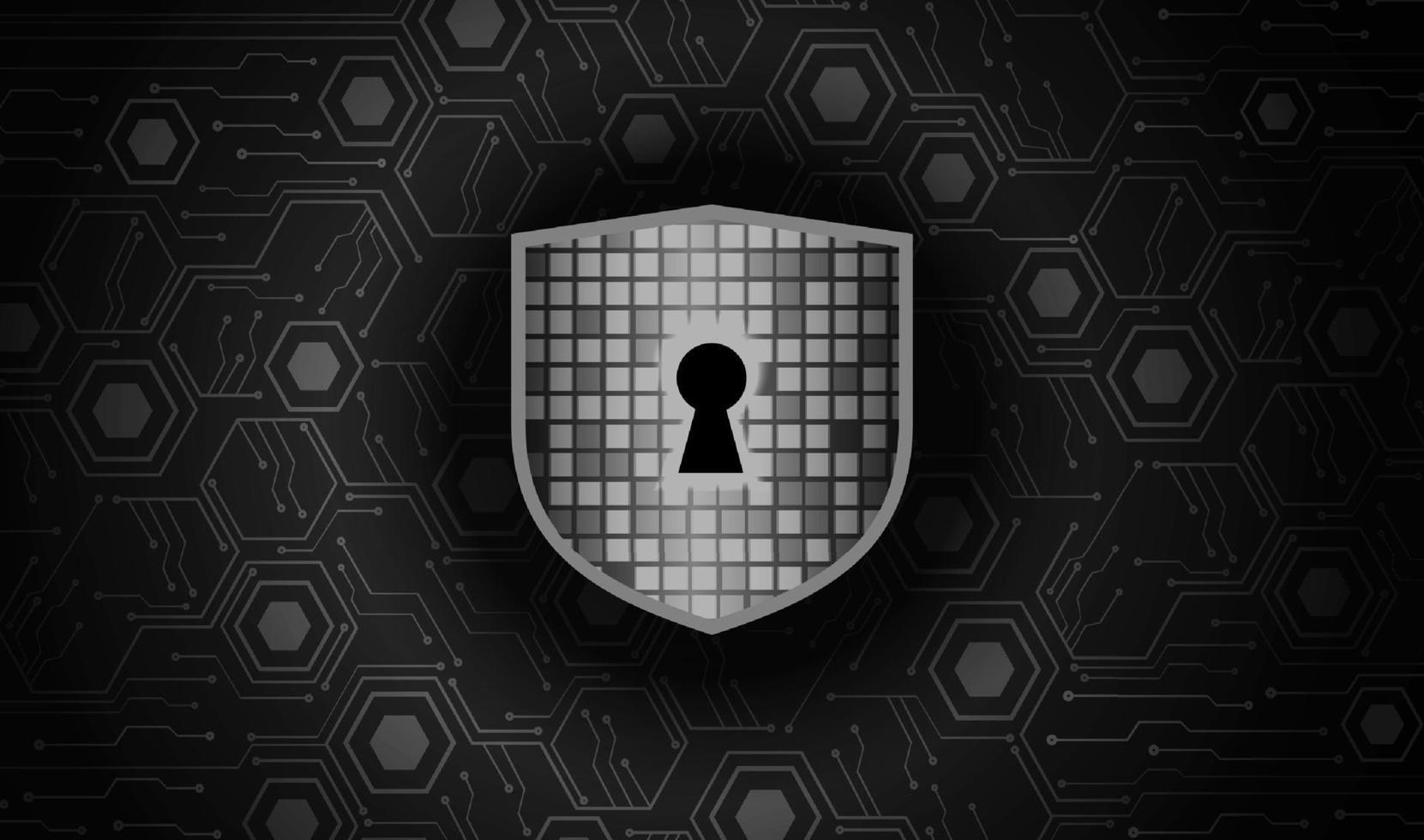 Fondo de tecnología de ciberseguridad moderna con candado vector