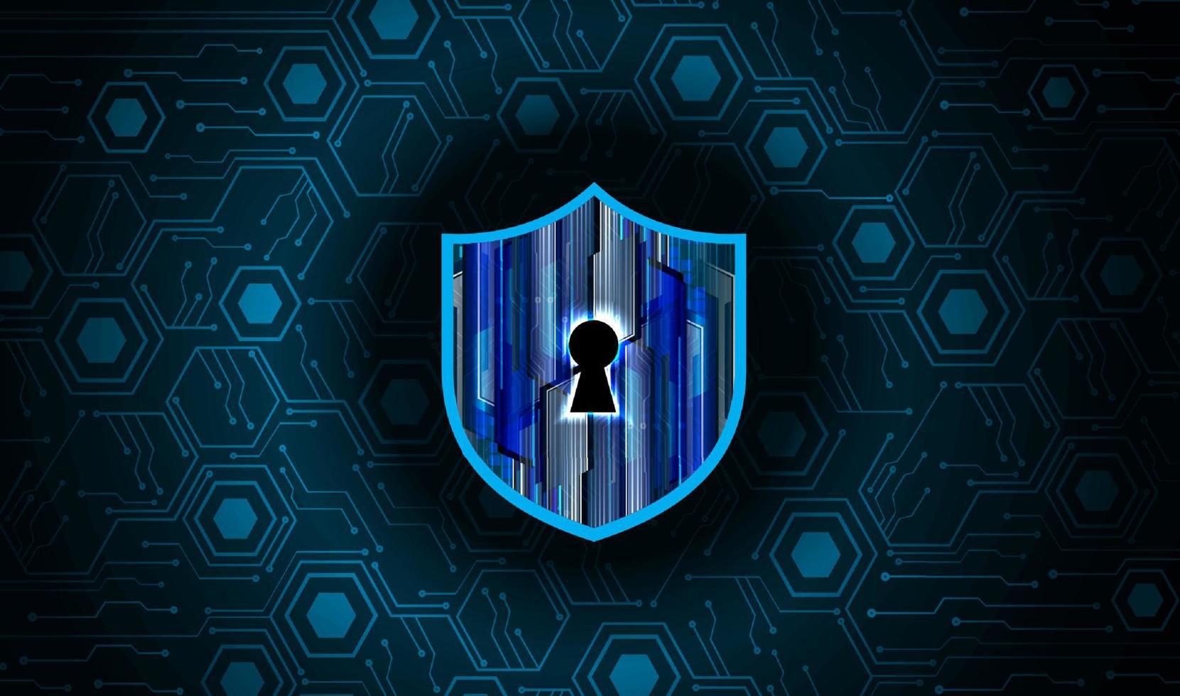 Modern Cybersecurity Technology Background with padlock vector