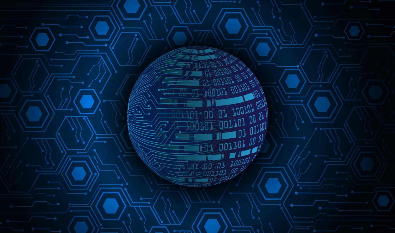 Modern Holographic Globe on Technology Background vector