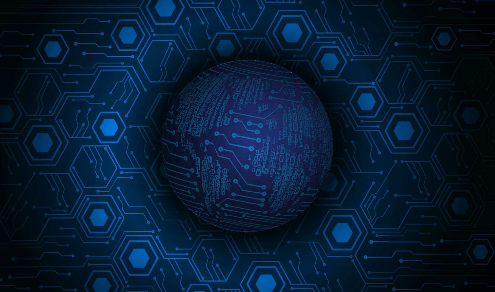 Modern Holographic Globe on Technology Background vector