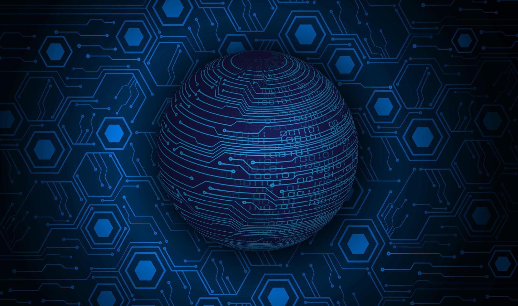 Modern Holographic Globe on Technology Background vector