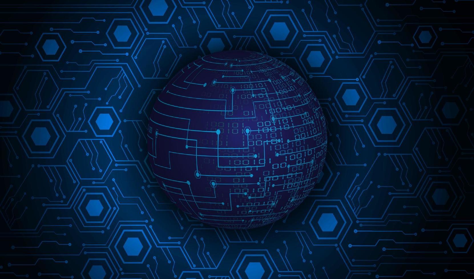 Modern Holographic Globe on Technology Background vector