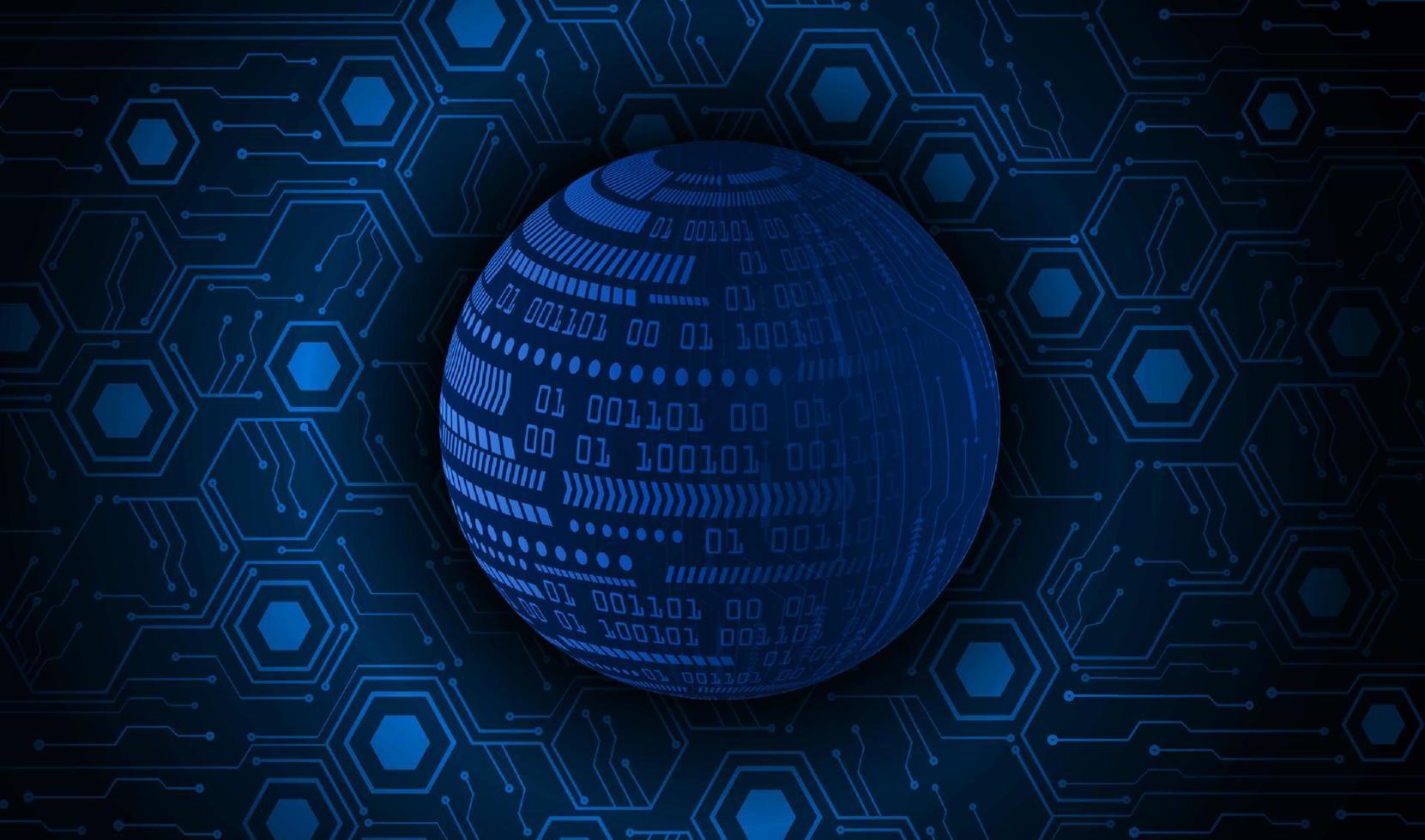 Modern Holographic Globe on Technology Background vector