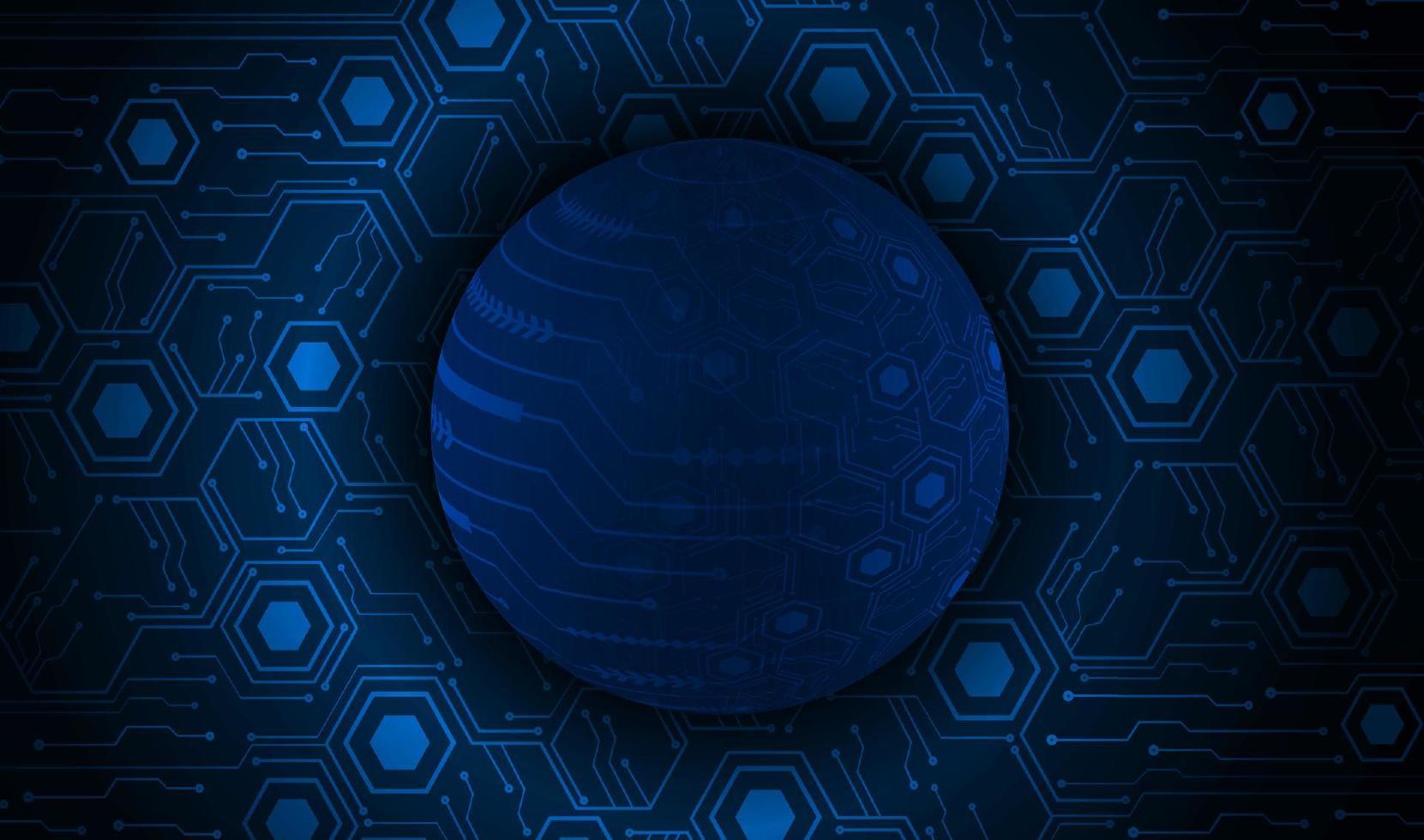 Modern Holographic Globe on Technology Background vector