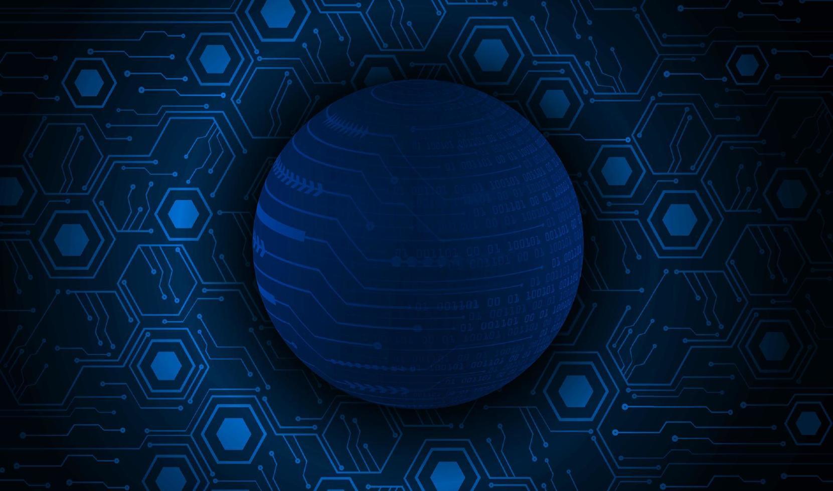 Modern Holographic Globe on Technology Background vector