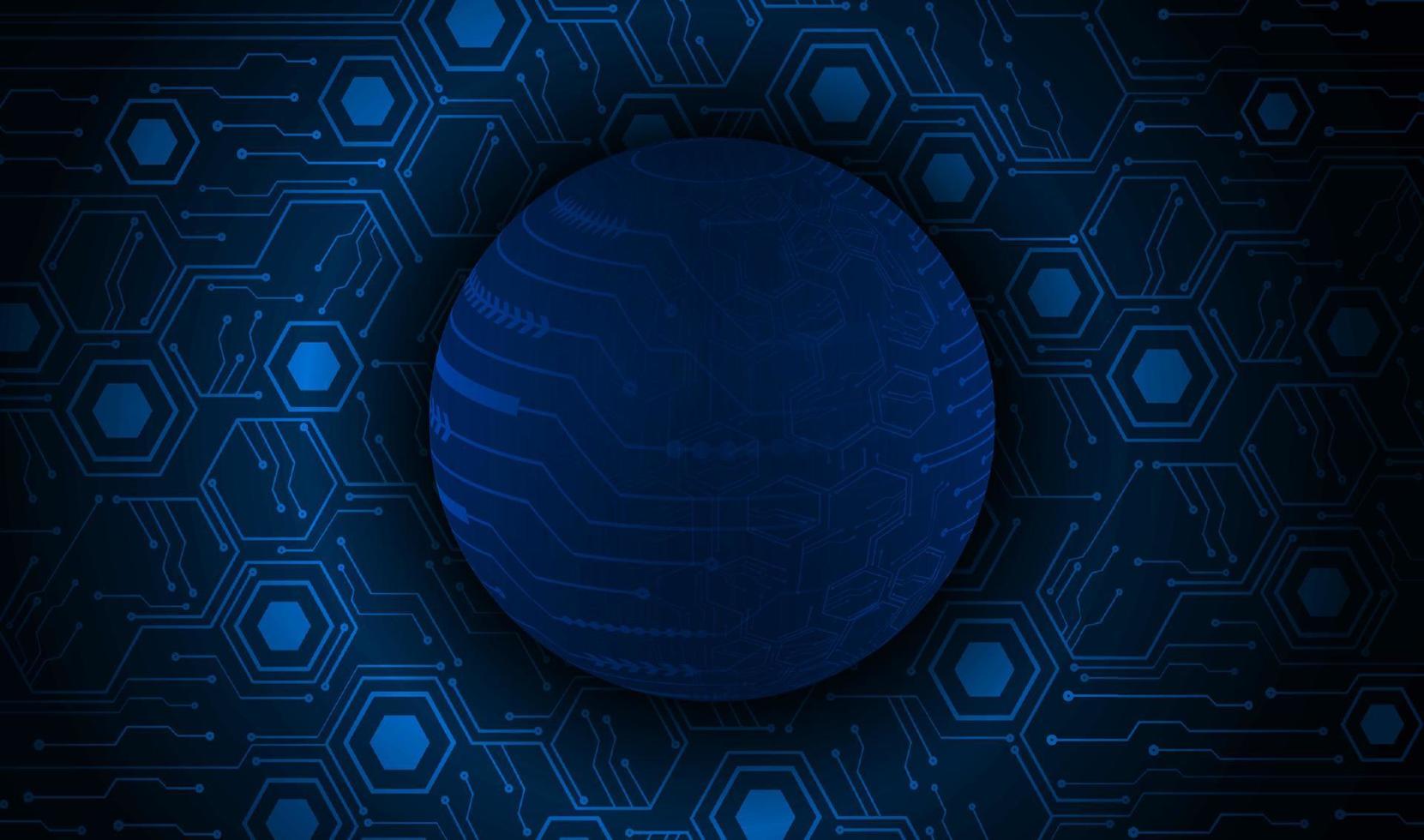 globo holográfico moderno sobre fondo de tecnología vector