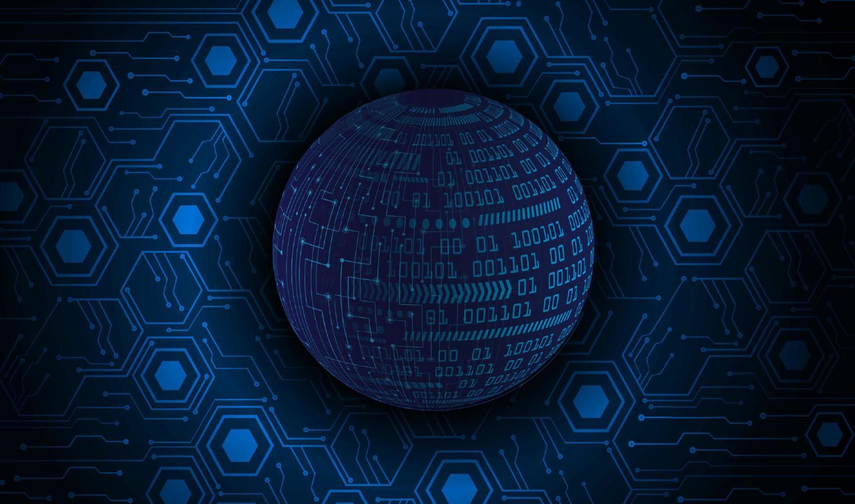 Modern Holographic Globe on Technology Background vector