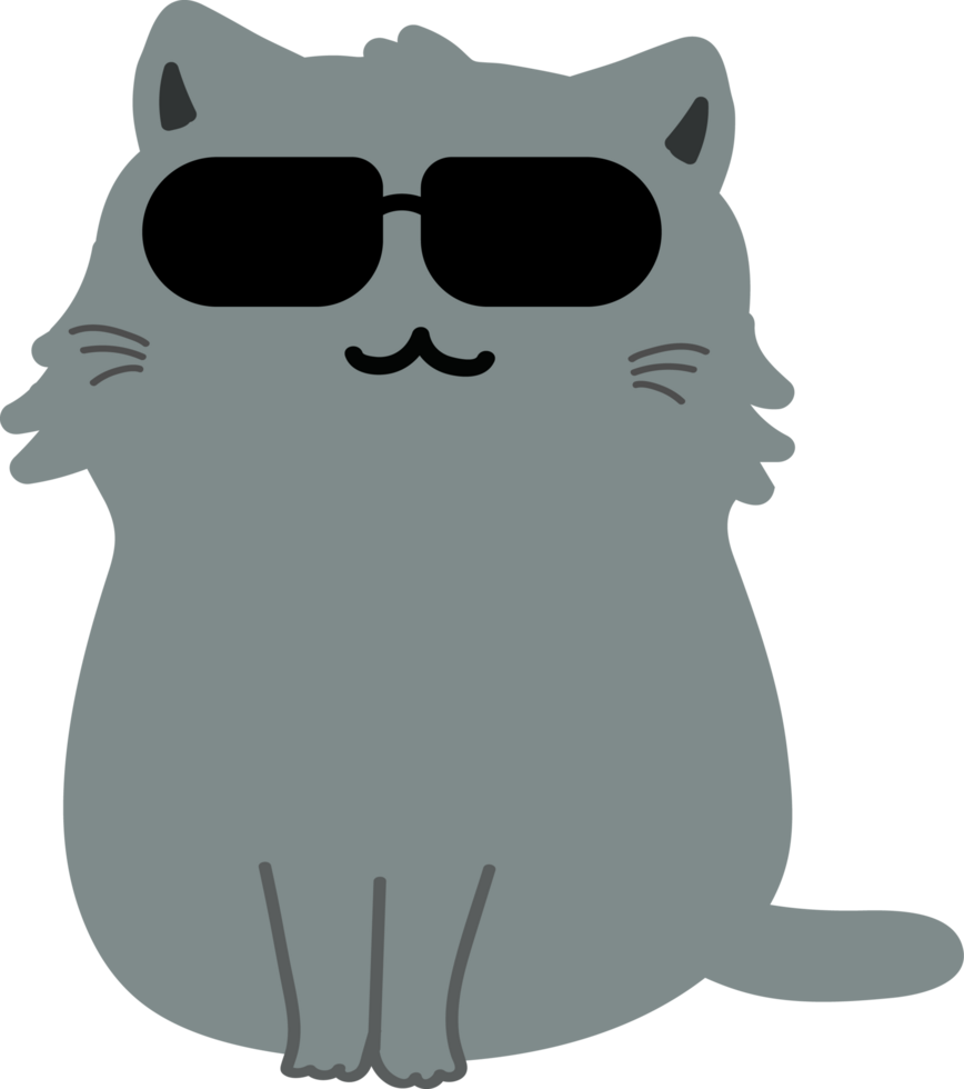 Cat cartoon character crop-out png