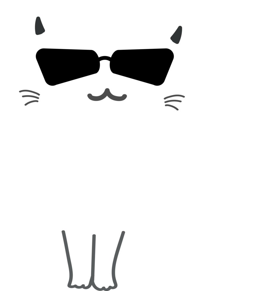 Cat cartoon character crop-out png