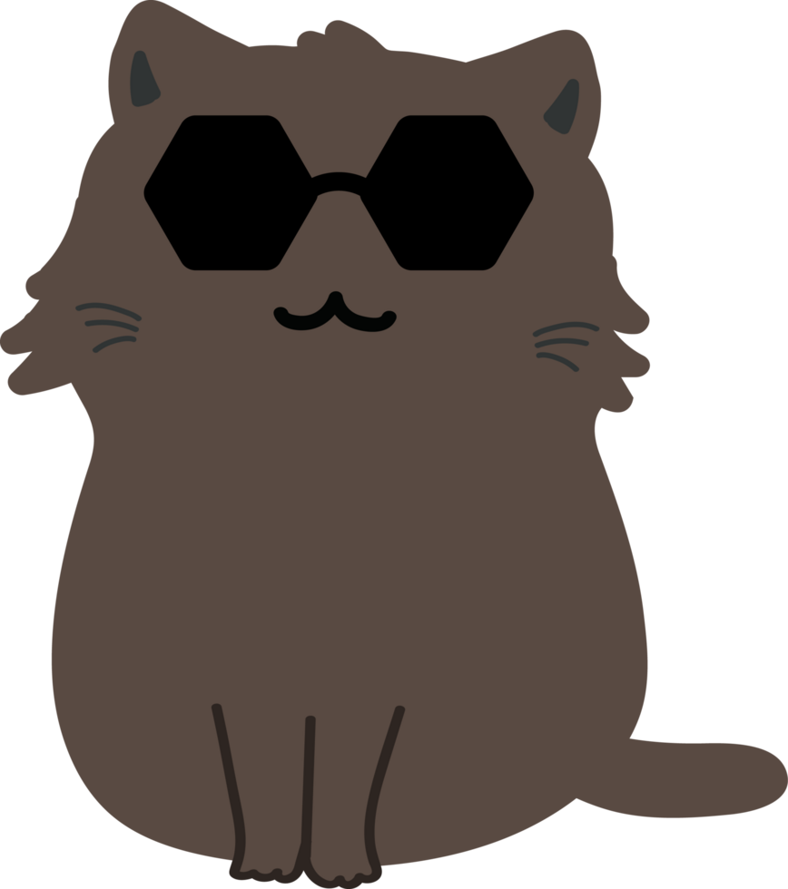 Cat cartoon character crop-out png