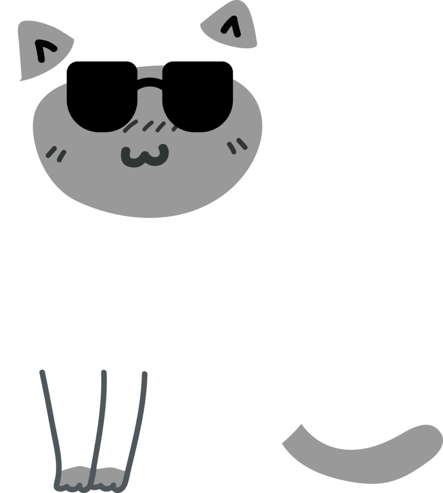 Cat cartoon character crop-out png