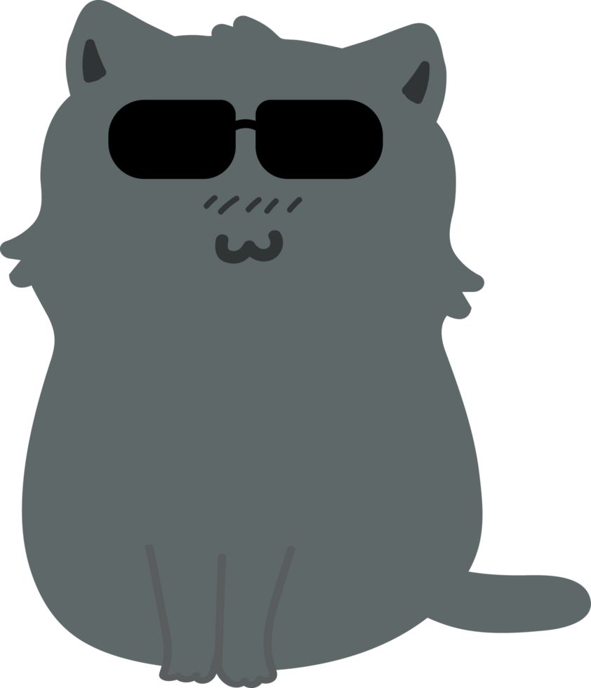 Cat cartoon character crop-out png