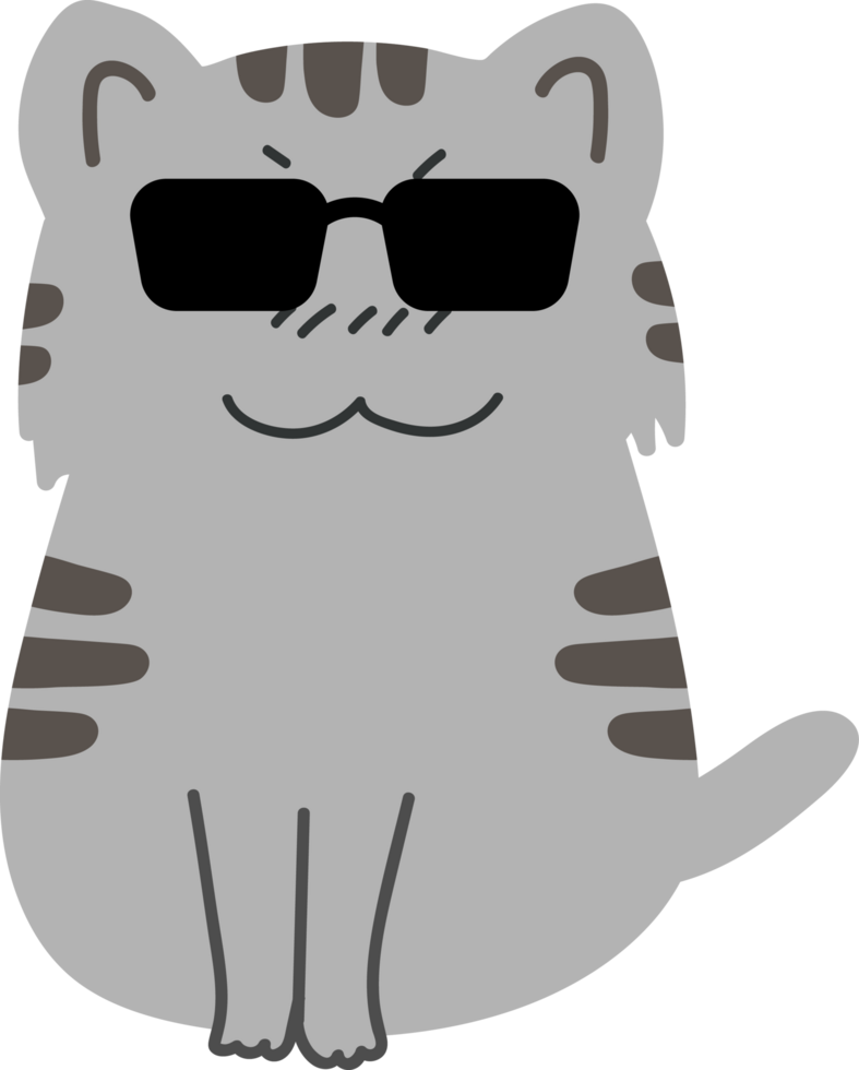 Cat cartoon character crop-out png