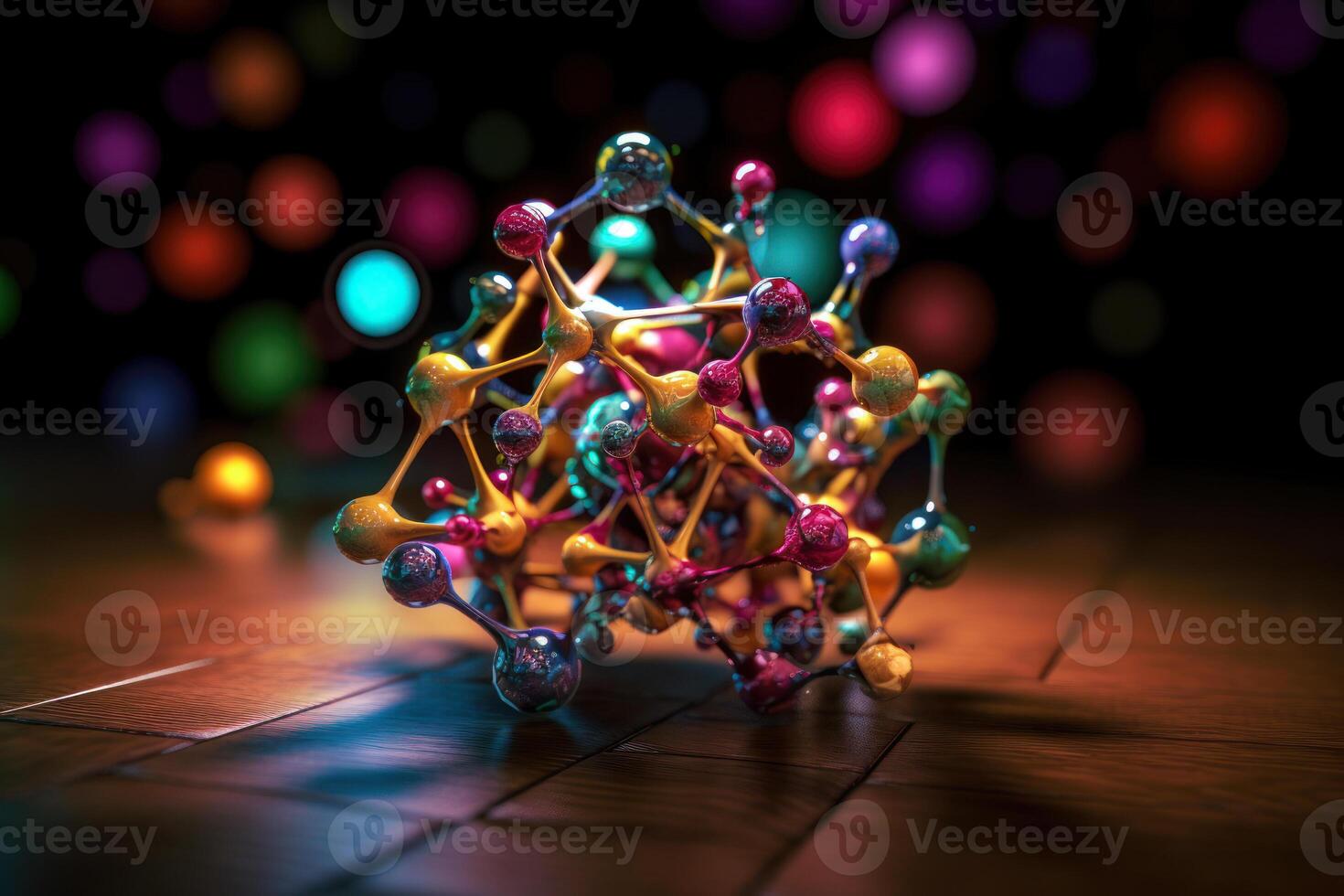 colorful psychedelic trip brain neural network photo