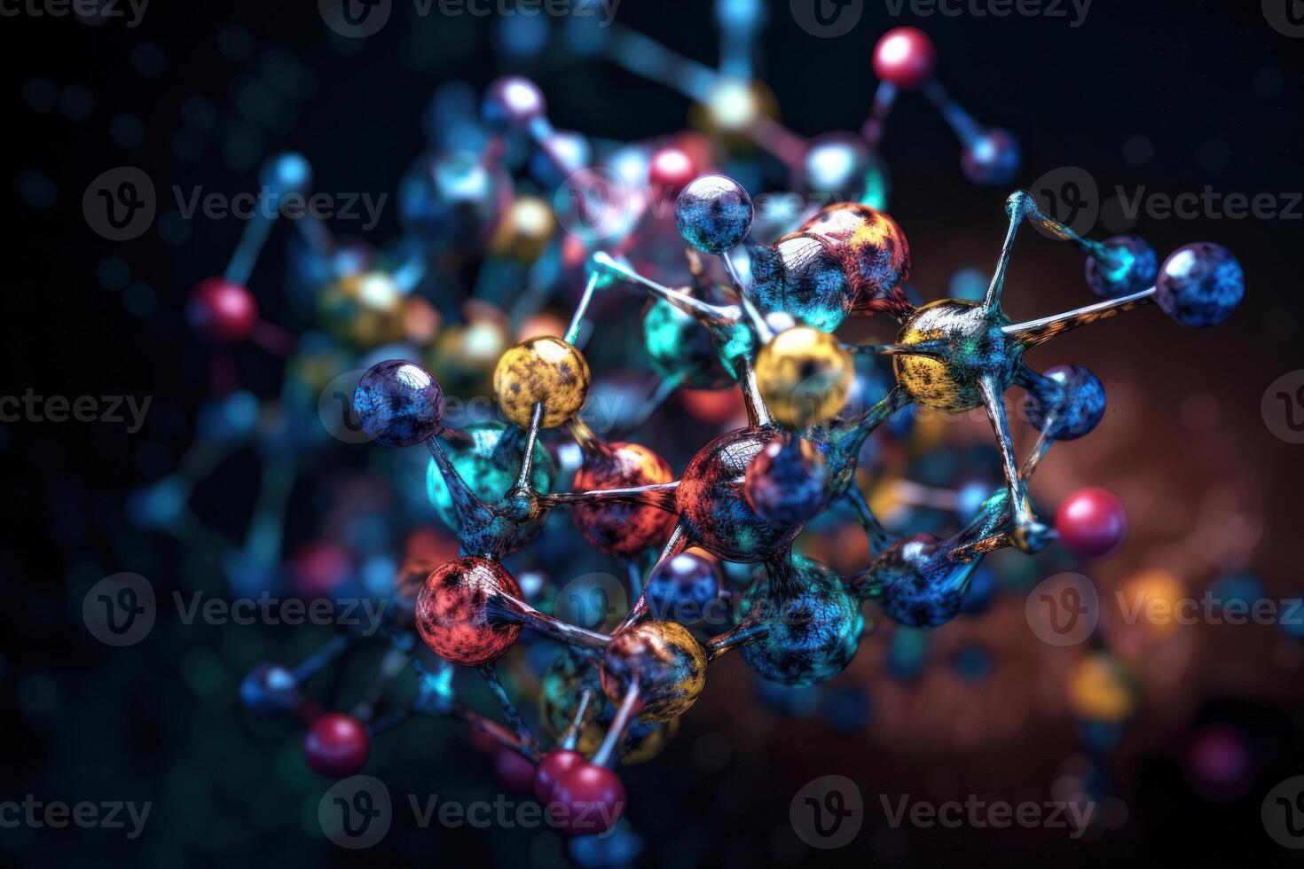 colorful psychedelic trip brain neural network photo