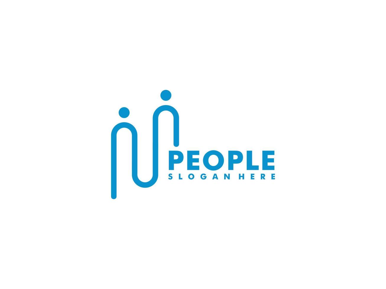 Creative people logo design template, social people logo vector