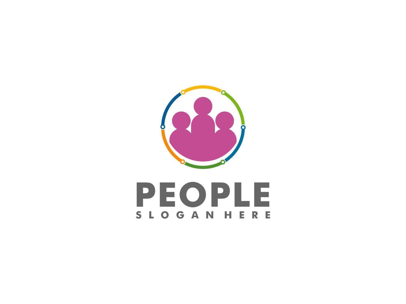 creativo personas logo diseño plantilla, social personas logo vector
