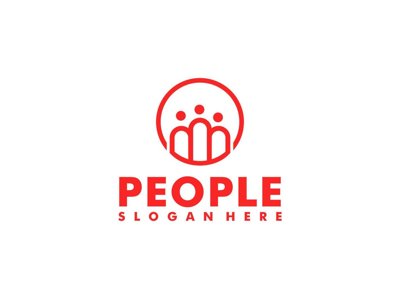 Creative people logo design template, social people logo vector