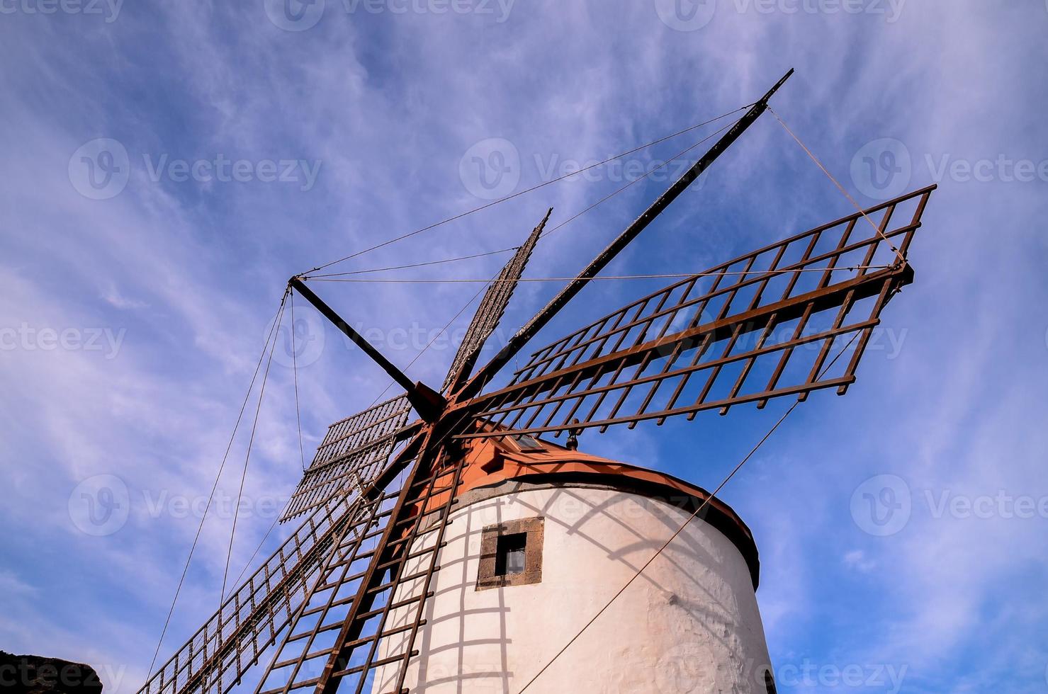 Close-up of a windmill photo