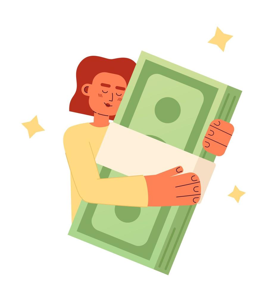 Earning more money from freelance at home flat concept vector spot illustration. Editable 2D cartoon character on white for web design. Freelancer income creative idea for website, mobile, magazine