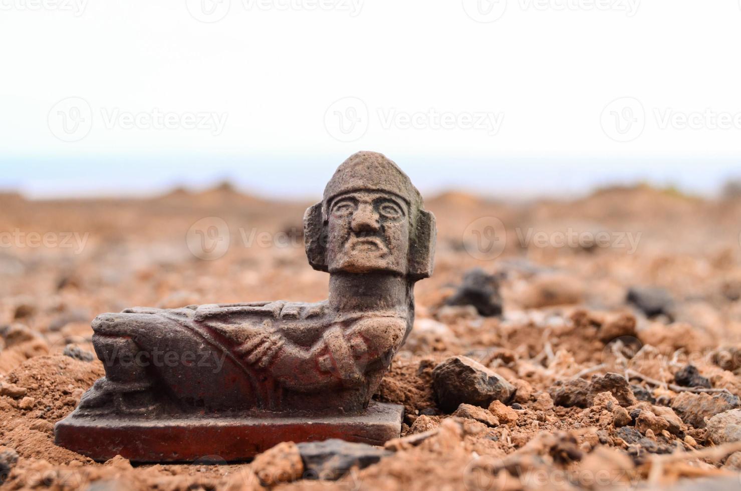 A miniature wooden sculpture photo