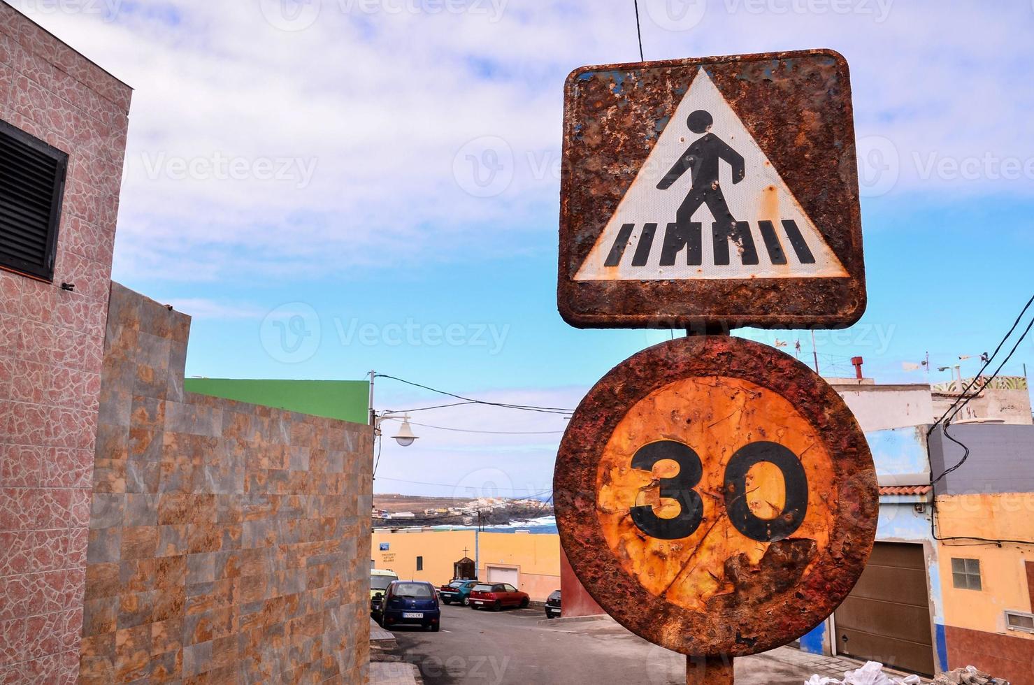 Rusty street signs photo