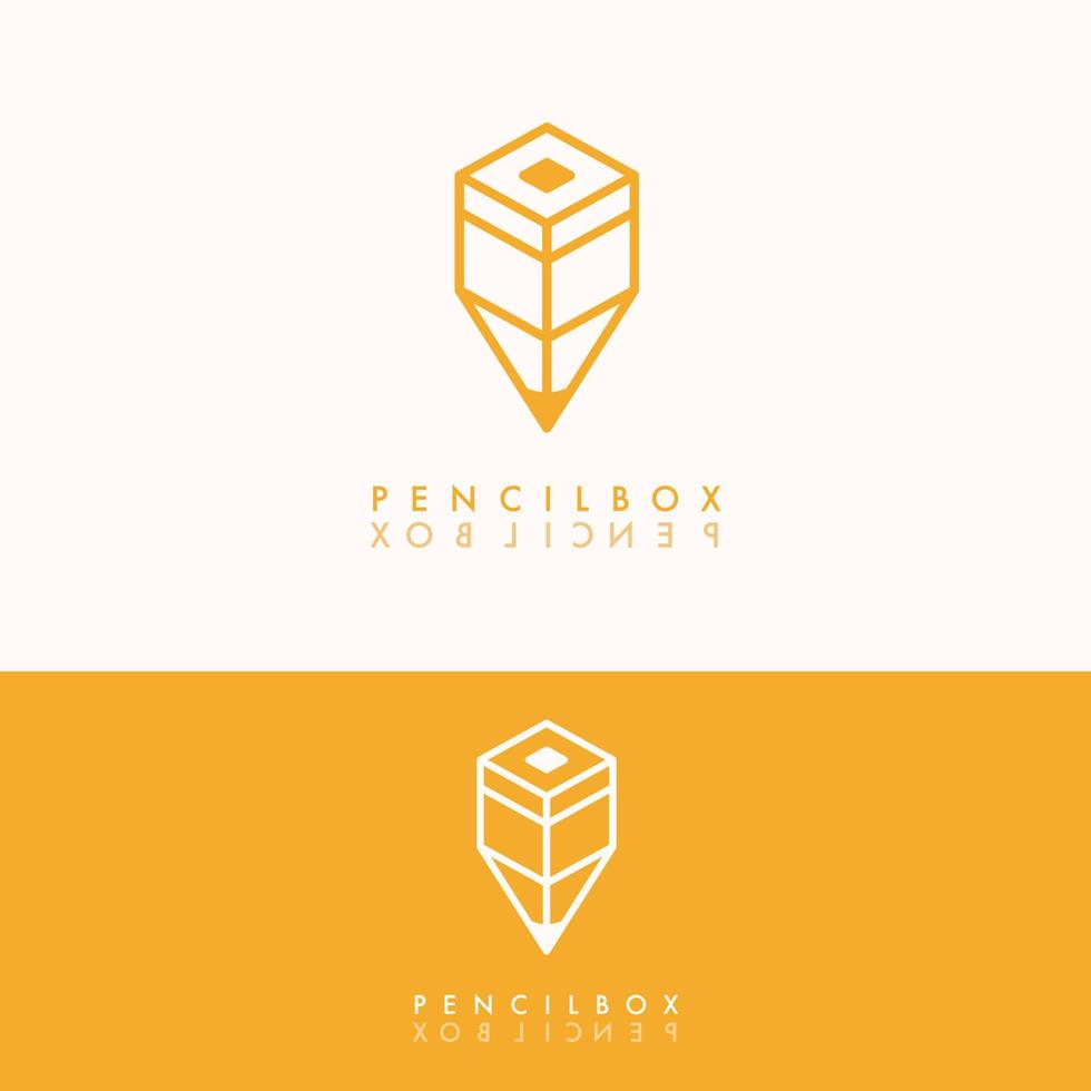 simple outline pencil logo template vector