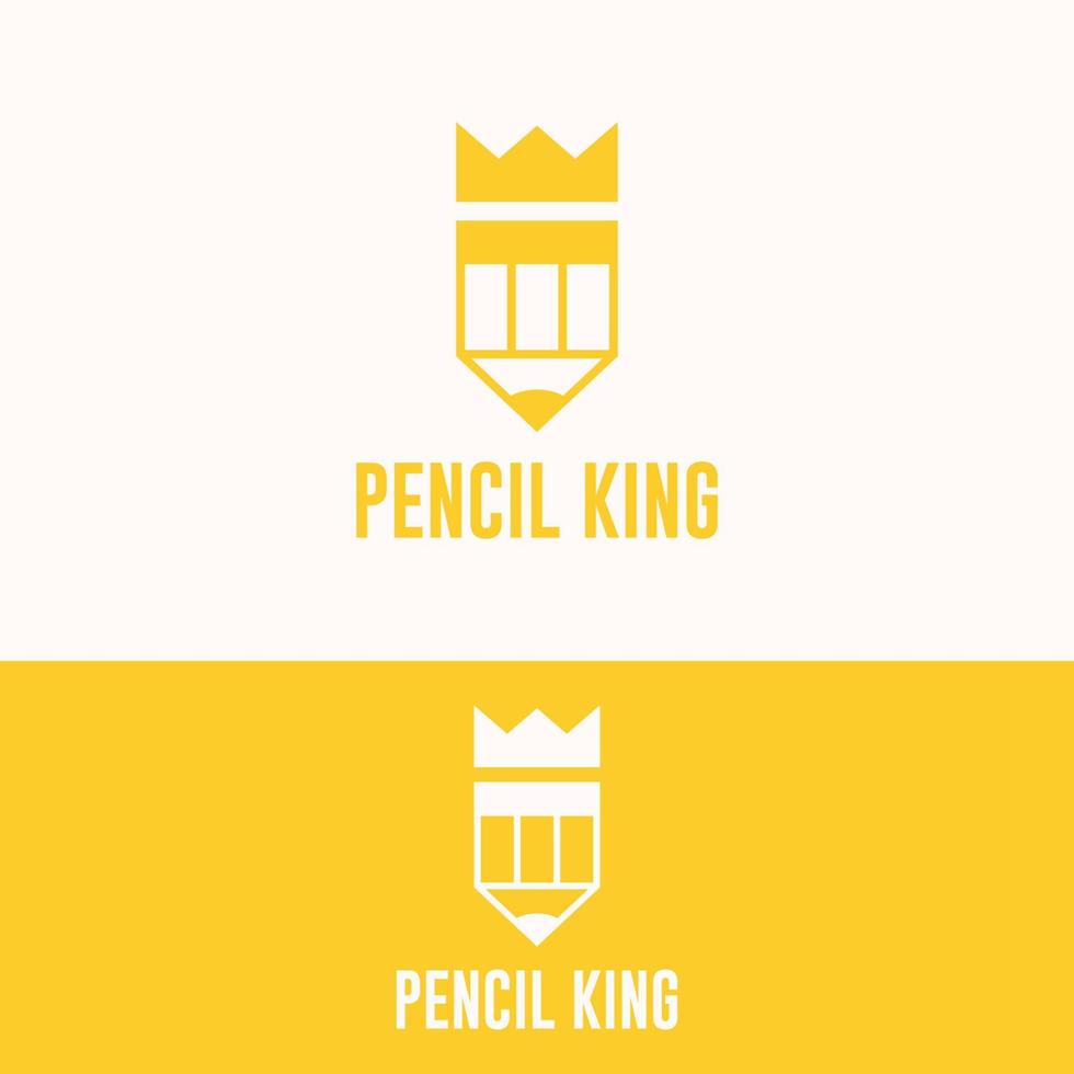 simple outline pencil logo template vector